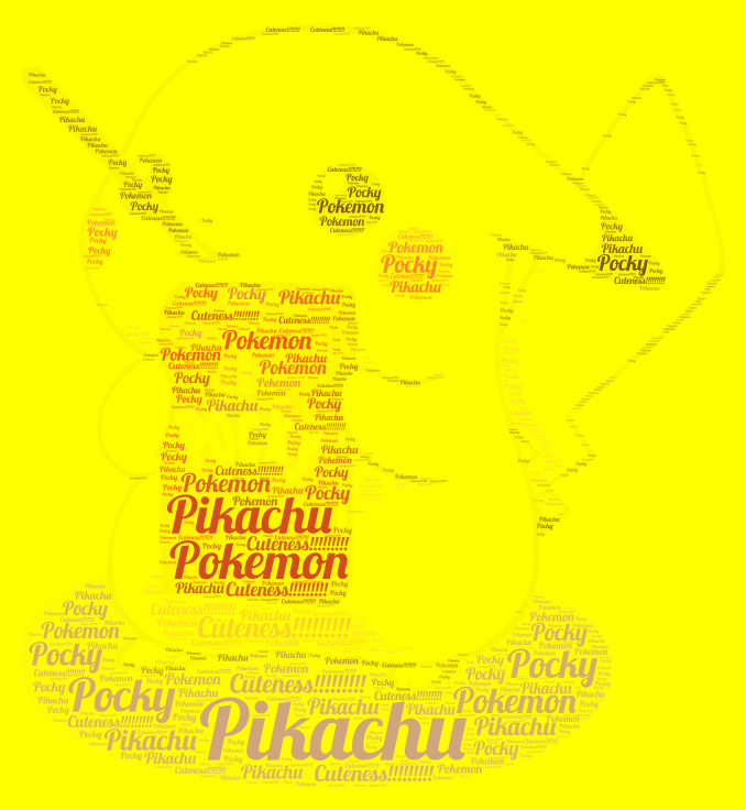 Cute Pikachu!!!!!!!! - WordArt.com