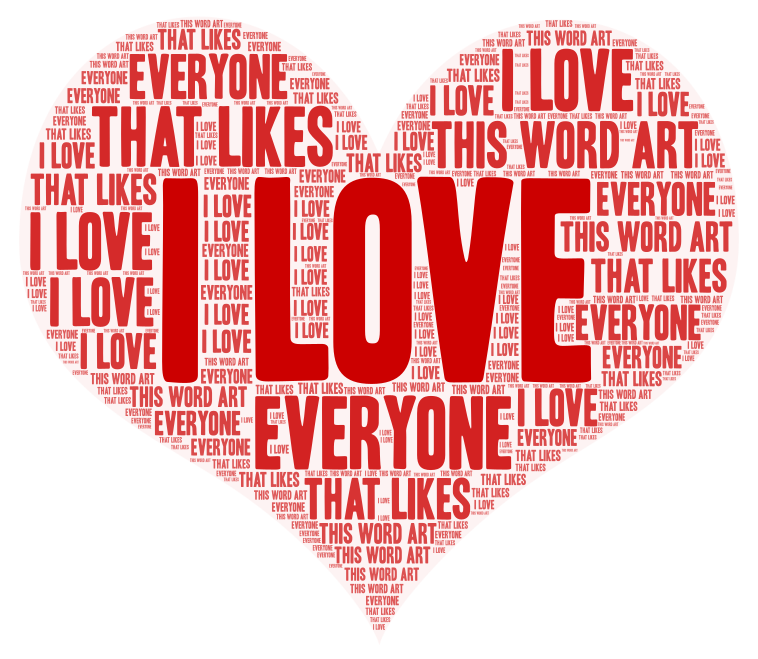 I LOVE YOU ALL – WordArt.com