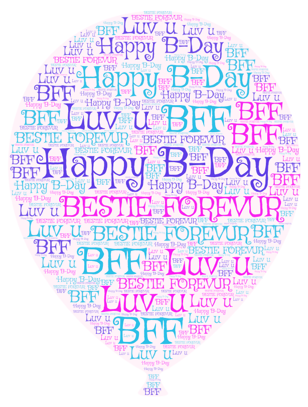 Have The Best B-Day Ever BFF😘 – WordArt.com