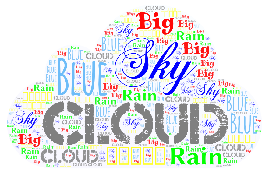 Rain WordArt