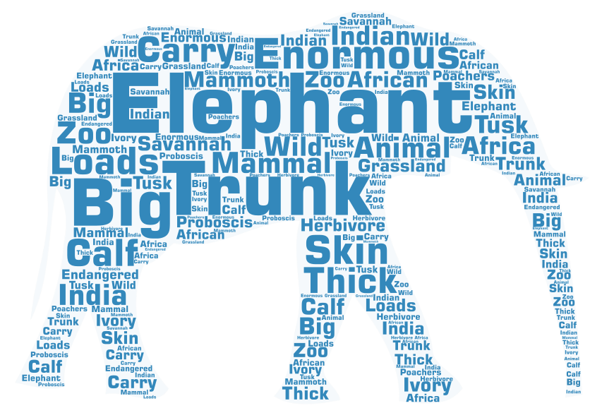 elephant-wordart