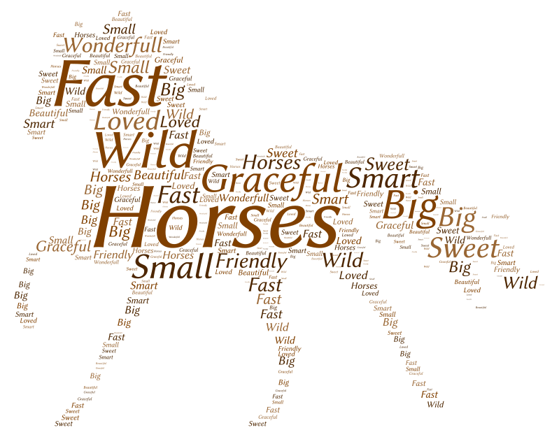 Horses - WordArt.com