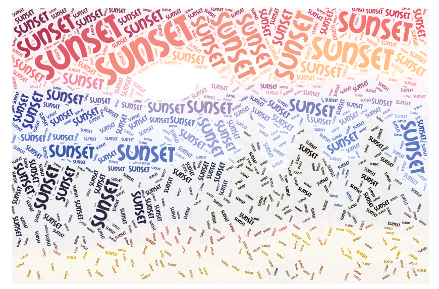 sunset-wordart