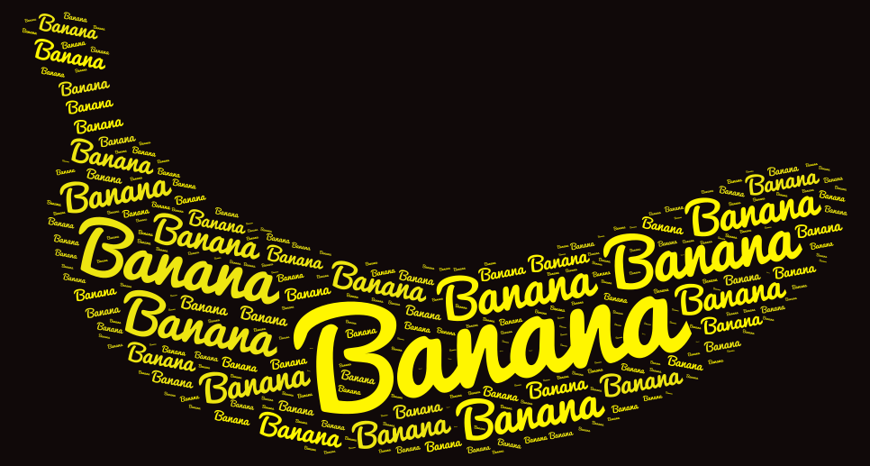 banana-wordart