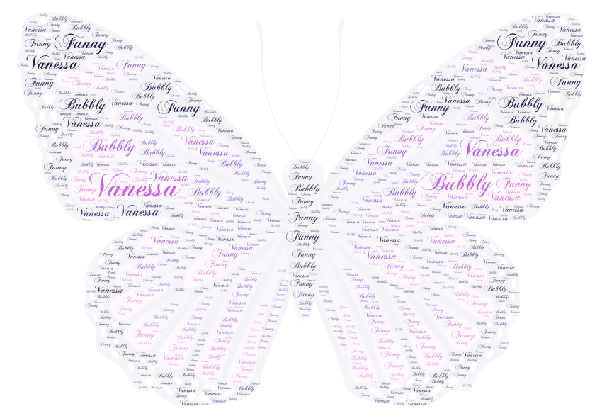 Vanessa meaning butterfly – WordArt.com