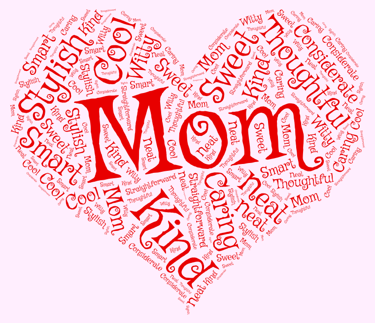 I Love Mom Cloud – WordArt.com