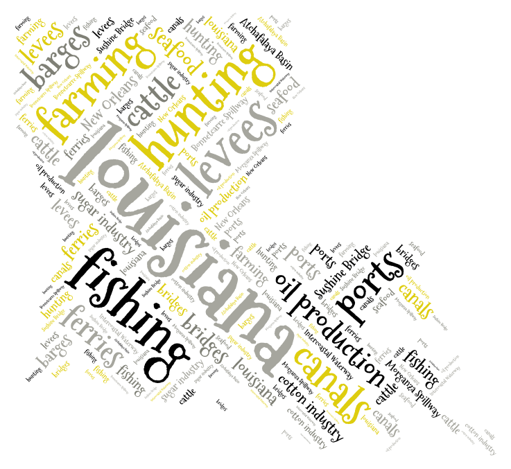 Louisiana Word Art