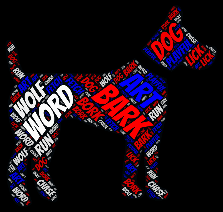 Red, White, Blue Dog - WordArt.com