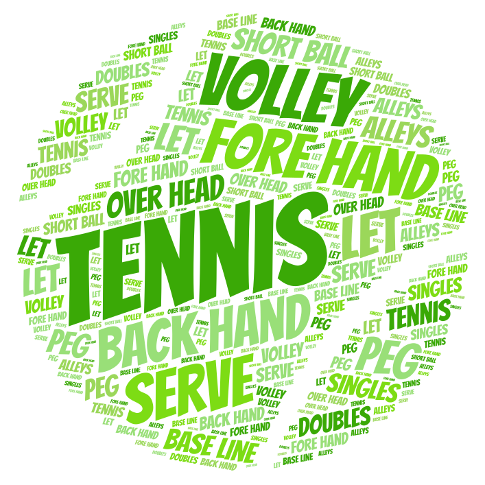 Tennis WordArt