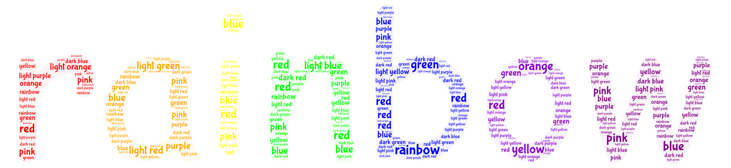 Older microsoft word art rainbow effect