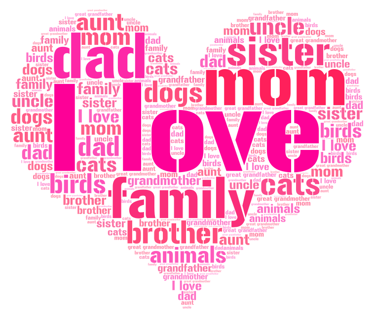 love-family-wordart