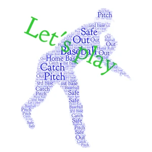 Let's play Ball!!! word cloud art