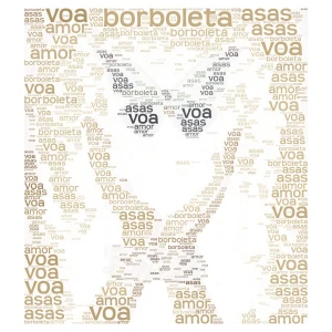 borboleta word cloud art