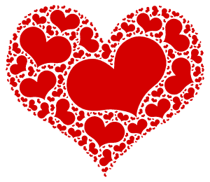 Heart Love word cloud art