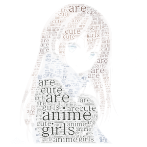  Anime lovers! word cloud art