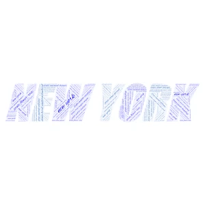 all about new york word cloud art