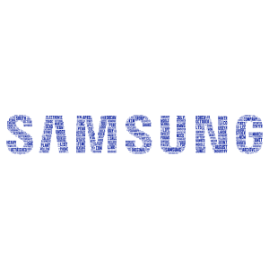 Samsung Logo word cloud art