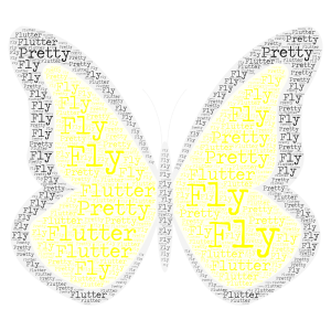 #Butterfly word cloud art