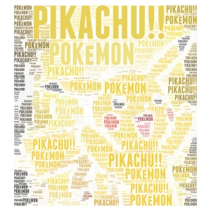 Pokemon :) word cloud art