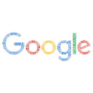 Google Logo word cloud art