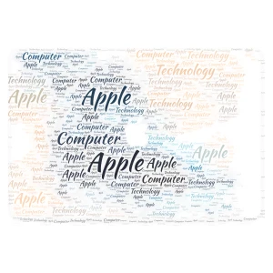 Apple Computer word cloud art