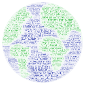 There is no PLANet B! Who agreas? wirte if you agree in the comments! word cloud art