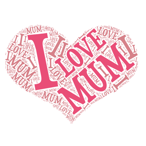 Heart word cloud art