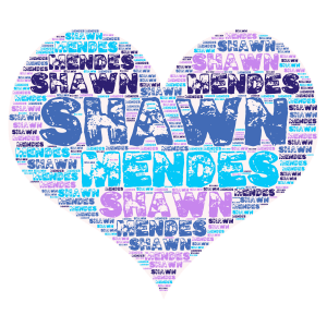 shawn mendes word cloud art