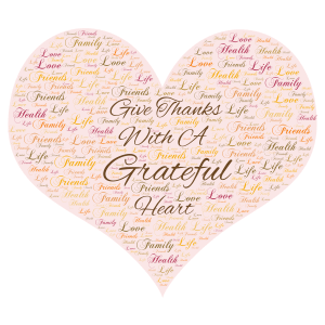 Give Thanks word cloud art