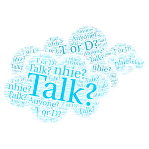 Wanna talk/play games? word cloud art