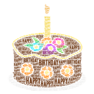 For When You Birthday Comes word cloud art