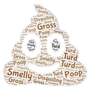Poop word cloud art