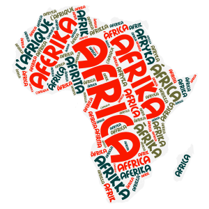 Africa word cloud art