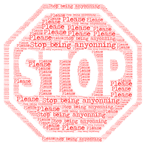 Stop Being Anyonning word cloud art