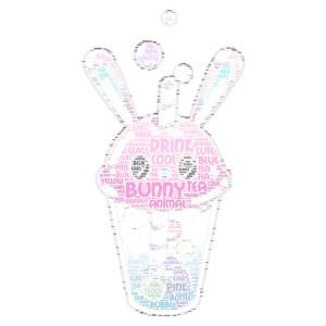 Bunny Drink word cloud art