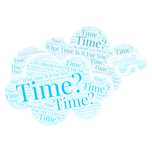 What time is it? word cloud art