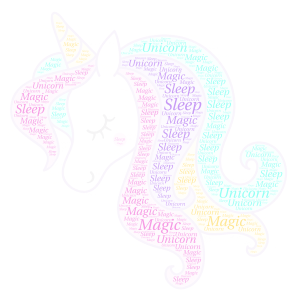 Seeping Unicorn word cloud art