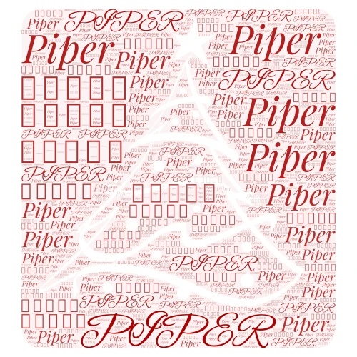 Christmas Piper word cloud art