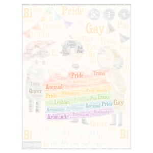 Dream Team Pride Month word cloud art