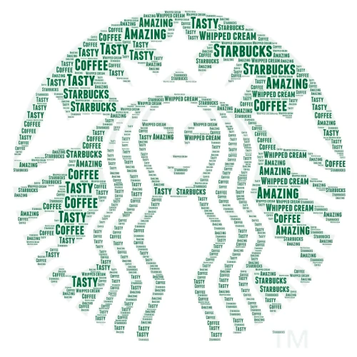 Starbucks  word cloud art