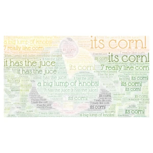 It's corn! word cloud art
