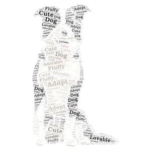 Love Your Dogs! word cloud art