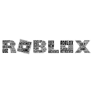 Roblox Logo word cloud art
