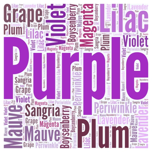 Purple word cloud art