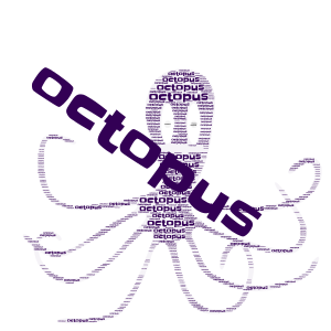 octopus                                                    word cloud art
