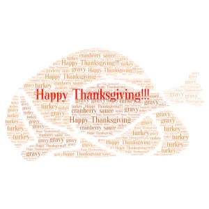 Happy Thanksgiving Everybody!!! word cloud art