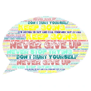 Encouraging Words To Help You Through The Day :) word cloud art