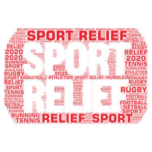 Sport Relief 2020 word cloud art