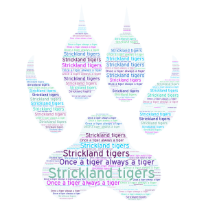 strickland tigers once a toger always a tiger word cloud art