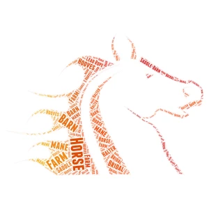 HORSE word cloud art